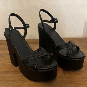 Schultz Wedge Heel - Black
